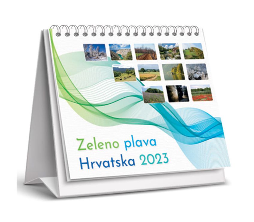 Kalendar stolni mali - zeleno plava Hrvatska